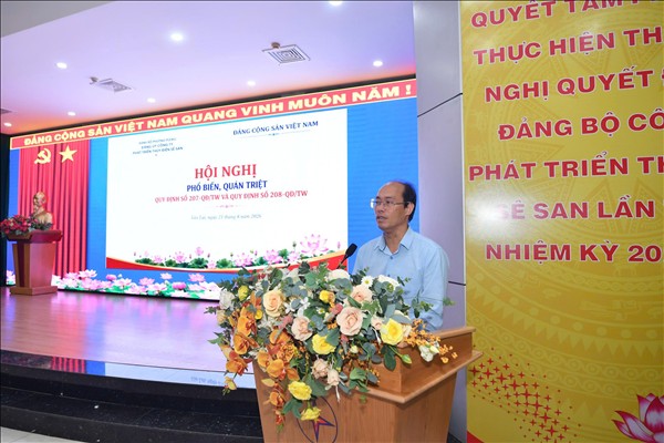 Hội nghị phổ biến, quán triệt Quy định số 207-QĐ/TW và quy định số 208-QĐ/TW